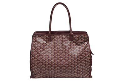 GOYARD ゴヤール トートバッグ ハンドバッグ アーディPM レッド シルバー金具 美品 中古 4b008569