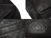 画像をギャラリービューアに読み込む, GUCCI グッチ ショルダーバッグ メッセンジャーバッグ GGマーク 223665 レザー ブラウン ブラック 美品 中古 4b008573