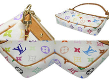 画像をギャラリービューアに読み込む, LOUIS VUITTON ルイヴィトン ポシェット アクセソワール アクセサリーポーチ M92649 ホワイト マルチカラー 村上隆 美品 中古 4b008574