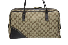 画像をギャラリービューアに読み込む, 極美品 GUCCI グッチ ニューブリット GGキャンバス ハンドバッグ 169971 ベージュ ブラウン ゴールド金具 中古 4b008579