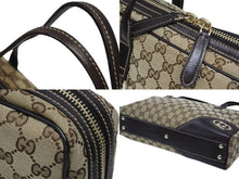 画像をギャラリービューアに読み込む, 極美品 GUCCI グッチ ニューブリット GGキャンバス ハンドバッグ 169971 ベージュ ブラウン ゴールド金具 中古 4b008579