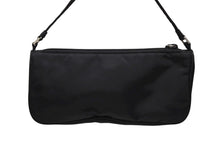 Load image into Gallery viewer, PRADA プラダ アクセサリーポーチ ブラック ナイロン レザー ハンドバッグ トライアングルロゴ 美品 中古 4b008581