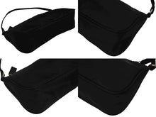 Load image into Gallery viewer, PRADA プラダ アクセサリーポーチ ブラック ナイロン レザー ハンドバッグ トライアングルロゴ 美品 中古 4b008581