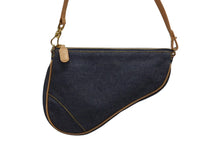 画像をギャラリービューアに読み込む, 極美品 Christian Dior クリスチャンディオール ガリアーノ期 サドルポーチ アクセサリーポーチ MC1001 デニム 中古 4b008585