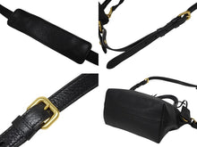 Load image into Gallery viewer, 極美品 PRADA プラダ ヴィテロダイノ 2WAY ハンドバッグ 1BA111 ブラック レザー ゴールド金具 中古 4b008637