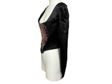 Load image into Gallery viewer, Vivienne Westwood ヴィヴィアンウエストウッド 1992FW Frans Hals Corset 長袖 コルセット シルク ブラック サイズ14 美品 中古 4b008699