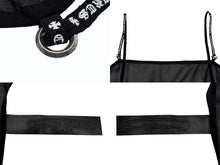 Load image into Gallery viewer, 新品未使用 CHROME HEARTS クロムハーツ SHIRT W A LA MODE シルクキャミソール サイズM ブラック シルバー925 ロゴストラップ 中古 4b008718