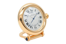 画像をギャラリービューアに読み込む, CARTIER カルティエ DIABOLO ディアボロ 置き時計 テーブルクロック 6606 重量約201.2g ケース61mm クォーツ シルバー文字盤 美品 中古 4b008722