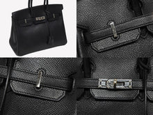 Load image into Gallery viewer, HERMES エルメス バーキン25 ハンドバッグ □N刻印 ヴォーエプソン ブラック P金具 美品 中古 4b008725