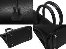 Load image into Gallery viewer, HERMES エルメス バーキン25 ハンドバッグ □N刻印 ヴォーエプソン ブラック P金具 美品 中古 4b008725