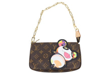 画像をギャラリービューアに読み込む, 新品同様 LOUIS VUITTON ルイヴィトン LV×TM モノグラムパンダ ポシェットアクセソワール M13440 村上隆 ポーチ ブラウン 中古 4b008737