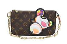 画像をギャラリービューアに読み込む, 新品同様 LOUIS VUITTON ルイヴィトン LV×TM モノグラムパンダ ポシェットアクセソワール M13440 村上隆 ポーチ ブラウン 中古 4b008737