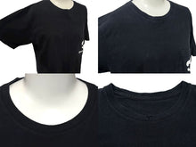 Load image into Gallery viewer, CHROME HEARTS クロムハーツ 半袖Tシャツ サイズM BSフレア スクロールラベルロゴ プリント ブラック 美品 中古 4b008749