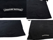 Load image into Gallery viewer, CHROME HEARTS クロムハーツ 半袖Tシャツ サイズM BSフレア スクロールラベルロゴ プリント ブラック 美品 中古 4b008749