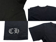 Load image into Gallery viewer, CHROME HEARTS クロムハーツ 半袖Tシャツ サイズS フレアニー スクロールラベルロゴ プリント ブラック 良品 中古 4b008750