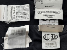 Load image into Gallery viewer, CHROME HEARTS クロムハーツ 半袖Tシャツ サイズS フレアニー スクロールラベルロゴ プリント ブラック 良品 中古 4b008750