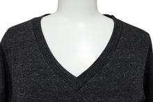 Load image into Gallery viewer, 極美品 CHROME HEARTS クロムハーツ BSフレア 半袖VネックTシャツ サイズS チャコール ポリエステル コットン レーヨン 中古 4b008752