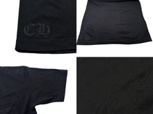 Load image into Gallery viewer, CHROME HEARTS クロムハーツ 半袖Tシャツ サイズM ダガープリント ストライプ ブラック レッド イエロー 美品 中古 4b008753