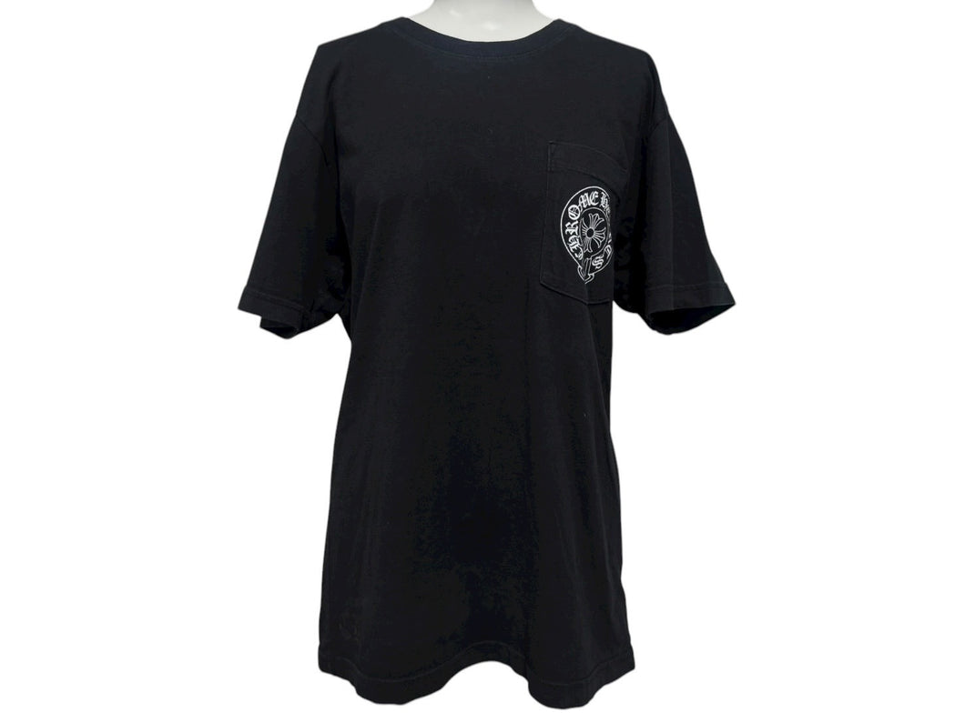CHROME HEARTS クロムハーツ ホノルル限定 半袖Tシャツ サイズM ホースシュー CHプラス プリント ブラック ホワイト 美品 中古 4b008754