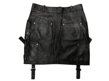 Load image into Gallery viewer, Christian Dior クリスチャンディオール ガリアーノ期 アーカイブ ユーティリティレザースカート ブラック 美品 中古 4b008781