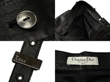 Load image into Gallery viewer, Christian Dior クリスチャンディオール ガリアーノ期 アーカイブ ユーティリティレザースカート ブラック 美品 中古 4b008781