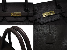 Load image into Gallery viewer, 極美品 HERMES エルメス Haut a Courroies オータクロア45 ハンドバッグ フィヨルド ハバナ ゴールド金具 ◻︎B刻印 中古 4b008782