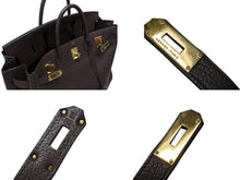 Load image into Gallery viewer, 極美品 HERMES エルメス Haut a Courroies オータクロア45 ハンドバッグ フィヨルド ハバナ ゴールド金具 ◻︎B刻印 中古 4b008782