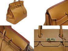 Load image into Gallery viewer, 極美品 HERMES エルメス Haut a Courroies オータクロア45 ハンドバッグ アルデンヌ ナチュラル ゴールド金具 ○Z刻印 中古 4b008783