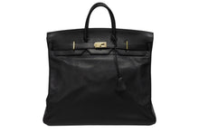 Load image into Gallery viewer, 極美品 HERMES エルメス ハンドバッグ オータクロア50 アルデンヌ バーキン ゴールド金具 ブラック ○X刻印 中古 4b008784