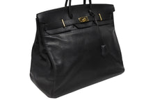 Load image into Gallery viewer, 極美品 HERMES エルメス ハンドバッグ オータクロア50 アルデンヌ バーキン ゴールド金具 ブラック ○X刻印 中古 4b008784