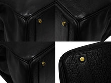 Load image into Gallery viewer, 極美品 HERMES エルメス ハンドバッグ オータクロア50 アルデンヌ バーキン ゴールド金具 ブラック ○X刻印 中古 4b008784