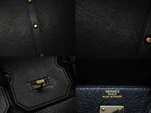 Load image into Gallery viewer, 極美品 HERMES エルメス ハンドバッグ オータクロア50 アルデンヌ バーキン ゴールド金具 ブラック ○X刻印 中古 4b008784