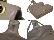 Load image into Gallery viewer, GUCCI グッチ GGマーモント キルティングステッチ チェーンショルダー レザーバッグ 443497 ダスティピンク 美品 中古 4b008787