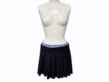 Load image into Gallery viewer, 新品未使用 MIUMIU ミュウミュウ プリーツ バタヴィア ミニスカート MG2388 サイズ36 ネイビー チェック柄 レイヤード 中古 4b008821