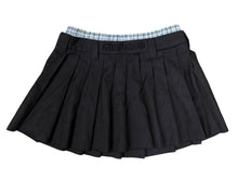 Load image into Gallery viewer, 新品未使用 MIUMIU ミュウミュウ プリーツ バタヴィア ミニスカート MG2388 サイズ36 ネイビー チェック柄 レイヤード 中古 4b008821