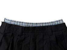 Load image into Gallery viewer, 新品未使用 MIUMIU ミュウミュウ プリーツ バタヴィア ミニスカート MG2388 サイズ36 ネイビー チェック柄 レイヤード 中古 4b008821