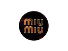 画像をギャラリービューアに読み込む, 極美品 MIUMIU ミュウミュウ イヤリング べっ甲カラー ブラウン ゴールド ロゴ金具 中古 4b008822