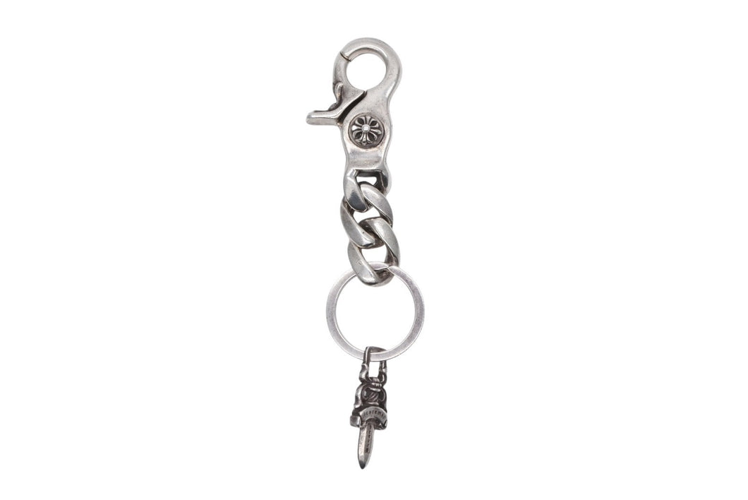 CHROME HEARTS クロムハーツ ショートクラシックリンク キーリング キーホルダー 2LINK 重量約53.7g シルバー925 美品 中古 4b008840