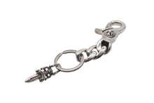 Load image into Gallery viewer, CHROME HEARTS クロムハーツ ショートクラシックリンク キーリング キーホルダー 2LINK 重量約53.7g シルバー925 美品 中古 4b008840