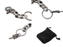 Load image into Gallery viewer, CHROME HEARTS クロムハーツ ショートクラシックリンク キーリング キーホルダー 2LINK 重量約53.7g シルバー925 美品 中古 4b008840