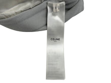 Load image into Gallery viewer, 極美品 CELINE セリーヌ トラックスーツパンツ ベルベットジャージー サイズS RP066748Q グレー ネイビー アイボリー 中古 4b008853
