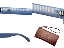 Load image into Gallery viewer, 新品同様 CELINE セリーヌ トリオンフ アセテートサングラス オーバル CL40194U イタリア製 ブルー シルバー金具 サイズ52◻︎22 中古 4b008854