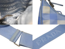 Load image into Gallery viewer, PRADA プラダ ショルダーバッグ アクセサリーポーチ トライアングルロゴ イタリア製 ナイロン ブルー 美品 中古 4b008870