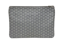 Load image into Gallery viewer, GOYARD ゴヤール セナMGM クラッチバッグ ゴヤールディンキャンバス グレー フランス製 シルバー金具 美品 中古 4b008874