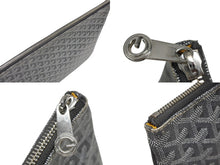 Load image into Gallery viewer, GOYARD ゴヤール セナMGM クラッチバッグ ゴヤールディンキャンバス グレー フランス製 シルバー金具 美品 中古 4b008874