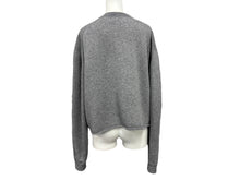 Load image into Gallery viewer, 極美品 MIUMIU ミュウミュウ ニット ロゴ MML804 S232 1XS9 イタリア製 ウール カシミヤ グレー ホワイト サイズ38 中古 4b008883