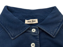 Load image into Gallery viewer, MIUMIU ミュウミュウ ポロシャツ スウェット コットン ブルー サイズXS 美品 中古 4b008884