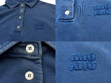 Load image into Gallery viewer, MIUMIU ミュウミュウ ポロシャツ スウェット コットン ブルー サイズXS 美品 中古 4b008884