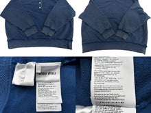 Load image into Gallery viewer, MIUMIU ミュウミュウ ポロシャツ スウェット コットン ブルー サイズXS 美品 中古 4b008884