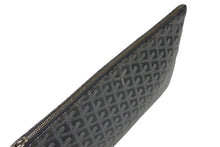 Load image into Gallery viewer, GOYARD ゴヤール セナMM クラッチバッグ ヘリンボーン柄 グレー PVC レザー シルバー金具 美品 中古 4b008888